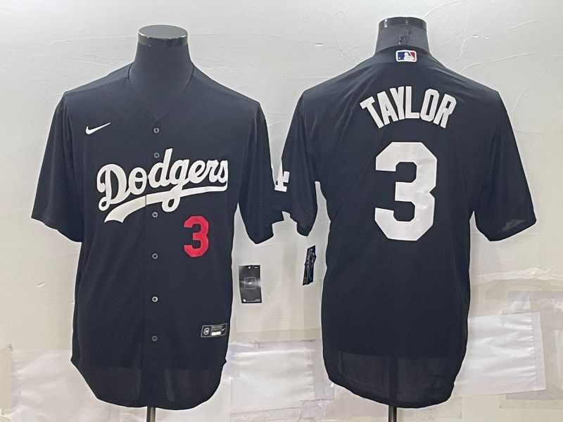 Men Los Angeles Dodgers #3 Taylor Black Inversion Elite Nike 2022 MLB Jersey